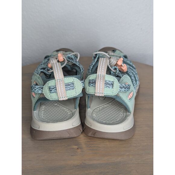NWOB Keen Whisper Light Green Peach Waterproof Sandals Womens 10 Hiking Trail - Picture 4 of 9